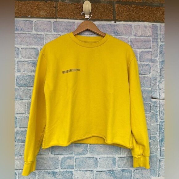 Pangaia Yellow Crewneck sweatshirt large - Picture 1 of 8